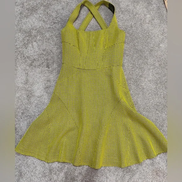 Missoni - Green Checkered Print Dress - Crossback Detail - size 6 - Beautiful - Picture 8 of 16